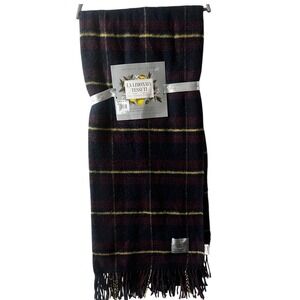 La Limonaia Tessuti Italian Fabrics Plaid Throw Blanket Made in Italy NWT
